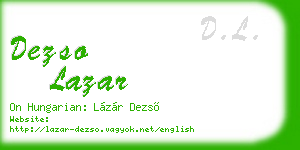 dezso lazar business card